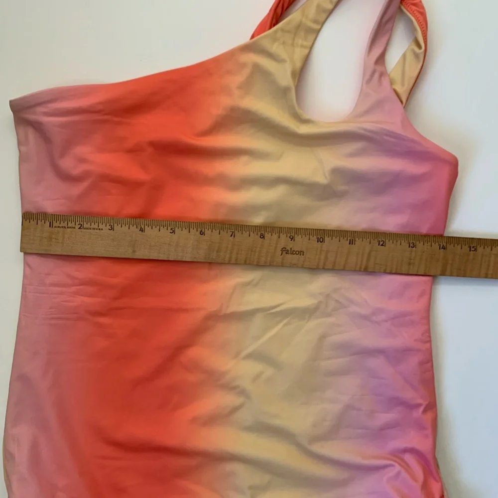 Aerie One Piece Swim Suit, Rainbow Colors, Medium Size Off Shoulder Bathing Suit - Picture 5 of 5